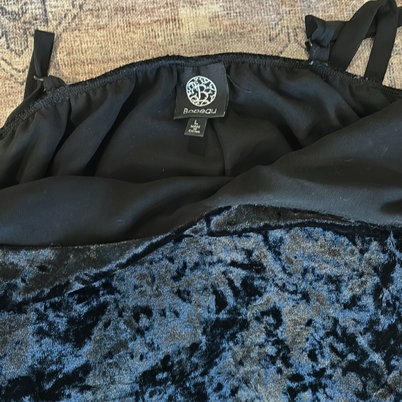 Black Velvet BabyDoll Dress - Picture 3 of 8